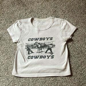 Brandy Melville White Cowboy Tee
